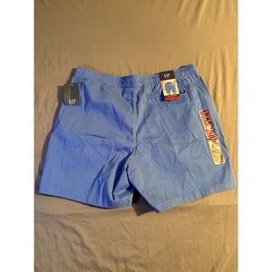 Gap Mens Pull On Shorts Light Blue Elastic‎ Waist Drawstring XL New